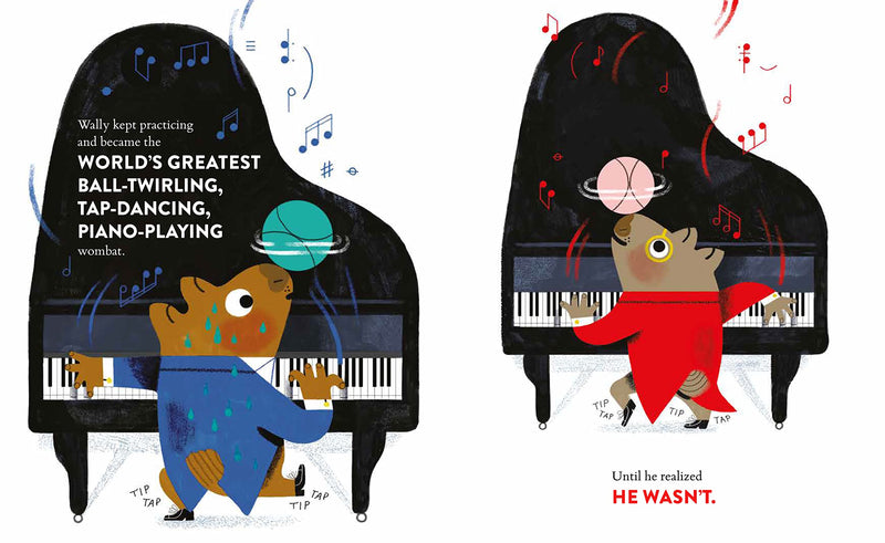 Ratha Tep: Wally the World's Greatest Piano-Playing Wombat, illustrated by Camilla Pintonato