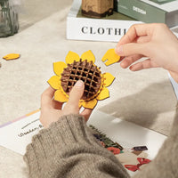 3D Wooden Flower Puzzles: Sunflower