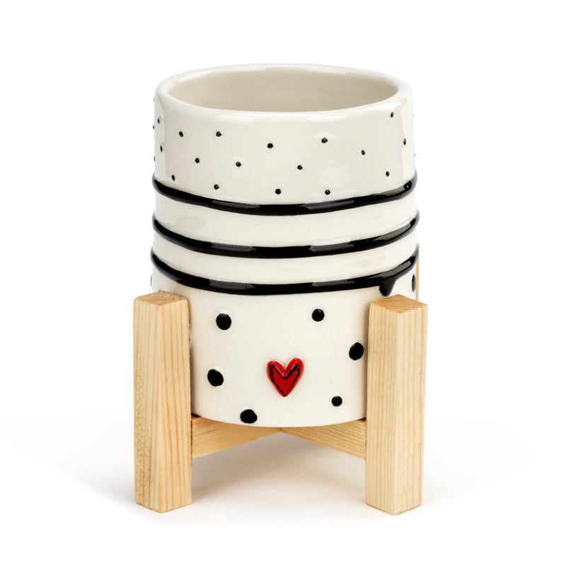 Mini Planter: Dots and Stripes